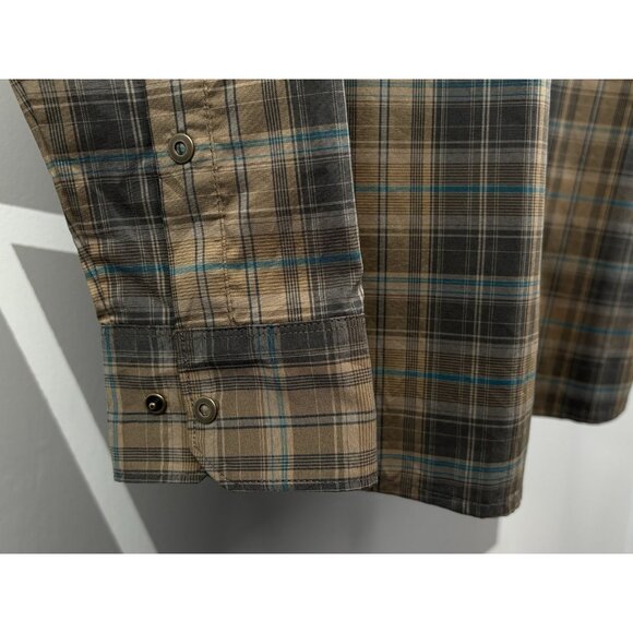 Kuhl Response Lite Button Down Full Snap Shirt Men’s Small Brown Outdoor - Picture 6 of 16